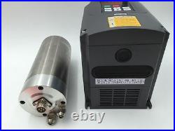 110V Spindle Motor 1.5KW Kit Water-cooled ER11 +1.5KW VFD Inverter+Bracket+Pump
