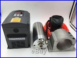 1.5KW ER11 Spindle Motor Water-cooled AC110V & 1.5KW VFD & Bracket & Pump Kit
