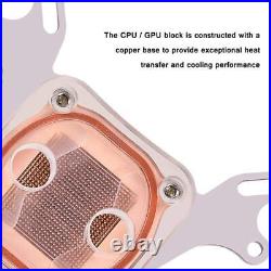 240mm DIY PC Water Cooling Kit with Radiator Pump Reservoir CPU/GPU Block Rigid