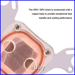 240mm Radiator Pump Reservoir CPU GPU Water Cooling Kit Rigid Tubes DIY PC