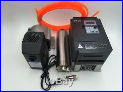 2.2KW ER20 Water Cooled Spindle Motor CNC Kit 2.2KW VFD Inverter&Bracket&Pump