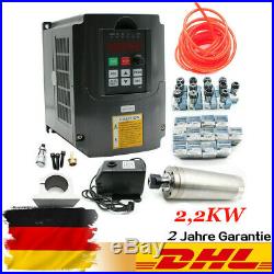 2.2KW ER20 Water Cooling Spindle Motor+VFD Variable inverter+WaterPump+Clamp Kit
