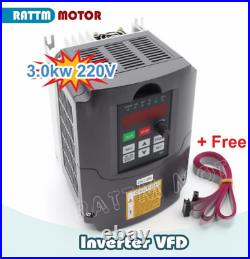3KW ER20 Water Cooling Spindle Motor 220V 400hz +HY 3KW Inverter VFD CNC KitEU