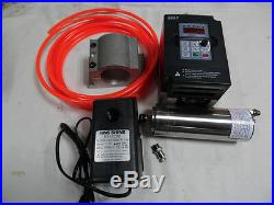 800W Water Cooling ER11 Spindle Motor &1.5KW VFD Inverter&Bracket&Pump/Pipe Kit