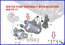 BMW E70 X5 3.0si 30i Electric Water Pump Assembly With Thermostat & Bolts kit