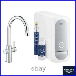 Blue Home C-Spout Filter Tap, Cool & Sparkling Water Kit in Chrome GROHE