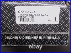 CK18 Water Cooled TIG Torch Kit 400A 12.5' 3-Pc xref WP18-12-R CK18-12-R