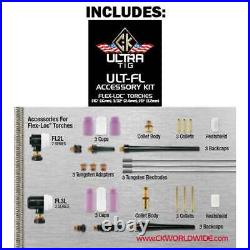 CK UltraTIG FL230 Water Cooled TIG Torch Kit Flex-Loc 230A Super-Flex USFL2312SF