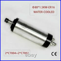 CNC Kit ER16 Water Cooled Spindle Motor+Inverter 1.5KW 24000 RPM 220V