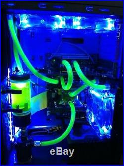 CPU GPU Water Liquid Cooling 360 Radiator Kit Pump 190mm Reservoir LED Heat Sink