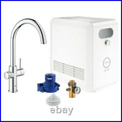 C-Spout Filter Tap, Cool & Sparkling Water Kit GROHE Blue Professional in Chrome