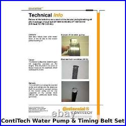 ContiTech Water Pump & Timing Belt Kit (Engine, Cooling)- CT1028WP3 -OE Quality