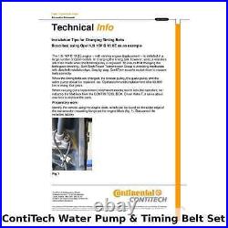 ContiTech Water Pump & Timing Belt Kit (Engine, Cooling)- CT1185WP1 -OE Quality