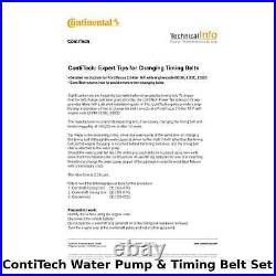 ContiTech Water Pump & Timing Belt Kit (Engine, Cooling)- CT978WP1 -OE Quality