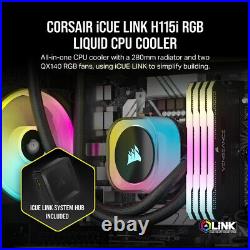 Corsair H115I Processor Liquid cooling kit 14 cm Black CW-9061002-WW