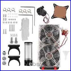 DIY Desktop PC Water Cooling Heatsink Set LED Kit+Aluminum Row+Pump FOY