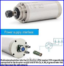 EU? 3KW ER20 Water Cooling Spindle Motor &VFD/Inverter &Pump&Pipe&Collet CNC Kit