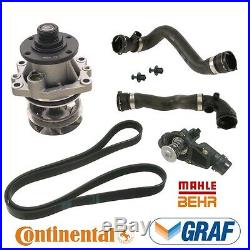 For BMW E46 3-Series Cooling System Kit Water Pump Therm. Upper Lower Hoses Belt