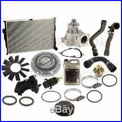 For BMW E46 Comprehensive Cooling System Kit Radiator Water Pump Hoses Clutch