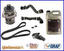 For BMW E46 Cooling System Kit Water Pump Thermost. Hoses Belt Antifreeze Gallon