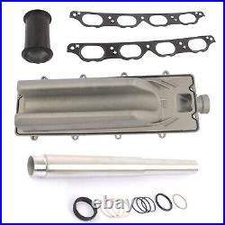 For BMW N62 / N62N Intake Valley Pan + Sealing Gasket + Coolant Pipe Kit NEW