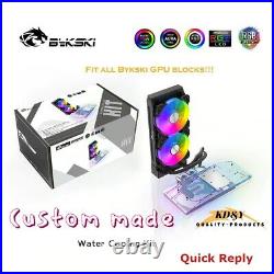 GPU Cooler, Water Cooling Kit AIO Radiator Fan Pump GPU Block A-RGB CUSTOMIZE