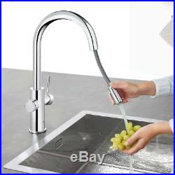 GROHE Blue Home C-Spout Filter Tap, Cool and Sparkling Water Kit in Chrome