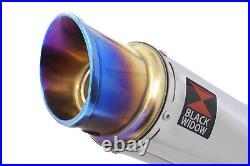 GSX 650F 1250FA 07-16 Water Cooled Exhaust Silencer Kit 200mm Round Blue SL20R