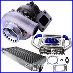 GT3582 GT35 Turbocharger 3 Intercooler 2.5 Piping For 3.0L-6.0L 4/6 cyl