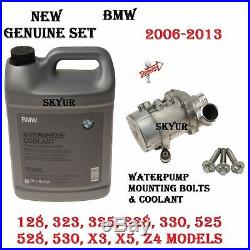 Genuine Engine Cooling Electric Water Pump & Bolt kit & BMW Coolant SET For BMW