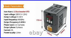 IT1.5KW ER16 Spindle Motor VFD Kit Water Cooling&Inverter&Bracket&Pump&Collets