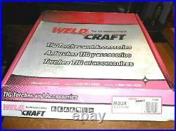 NOS Weld Craft 25 Ft TIG TORCH KIT TIGMASTER WATER-COOLED 250AMP WP20-25R