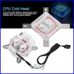 PC Liquid Water Cooling Cooler Kit Heatsink Reservoir Pump CPU GPU Block RGB Fan