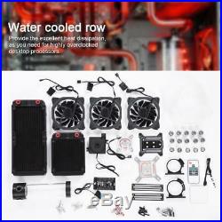 PC Liquid Water Cooling Kit 240mm Heatsink Pump Reservoir GPU CPU Bolck RGB Fan