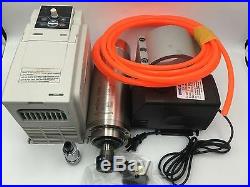 Three Bearing Spindle Motor 2.2KW Water-cooled D80mm & VFD Inverter Driver Kit