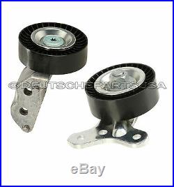 VW 2.5 DRIVE BELT IDLER TENSIONER PULLEY Water Pump Thermostat Cooling Kit 4 Pc
