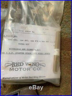 Vtg Red Wing Water Cooled 5hp Motor Castings & Plumbing Kit 1/4 Scale Mini Steam