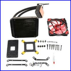 Water Cooling System Kits Radiator Row +CPU Cooler Fans + Water Pump for AMD