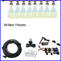 Water Pump Kit 6-12m Fine Misting Cooling System Quick Slip Nozzle Garden 24v
