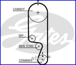 Water Pump & Timing Belt Kit Cooling System For Chevrolet Daewoo GATES KP25535XS