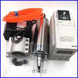 Water-cooled 2.2KW Spindle Motor ER20 D80MM&3.7KW VFD Inverter&Pump&Bracket Kit