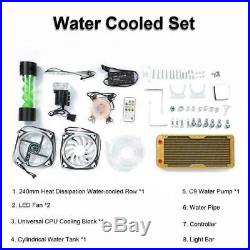 Water-cooled Set Computer LED Fan Cooler Water Pump PC Water Cooling Kit Parts